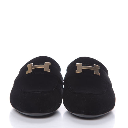 Hermes Velvet Trocadero Mule 36 Black 2 of 9