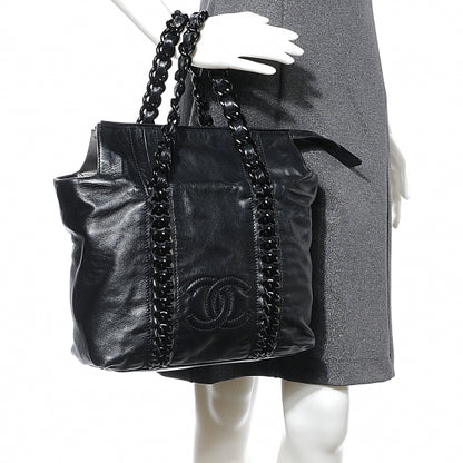 Chanel Leather Modern Chain Tote Black 2 of 7