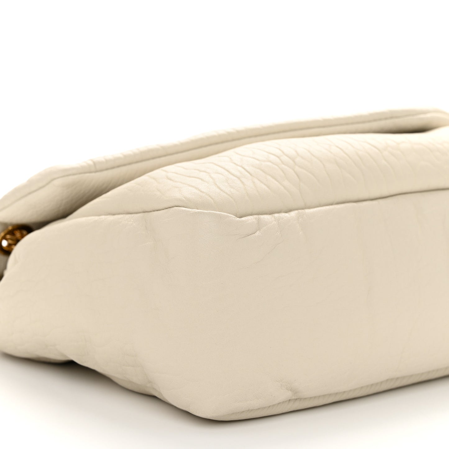 Grained Lambskin Large Calypso Blanc Vintage