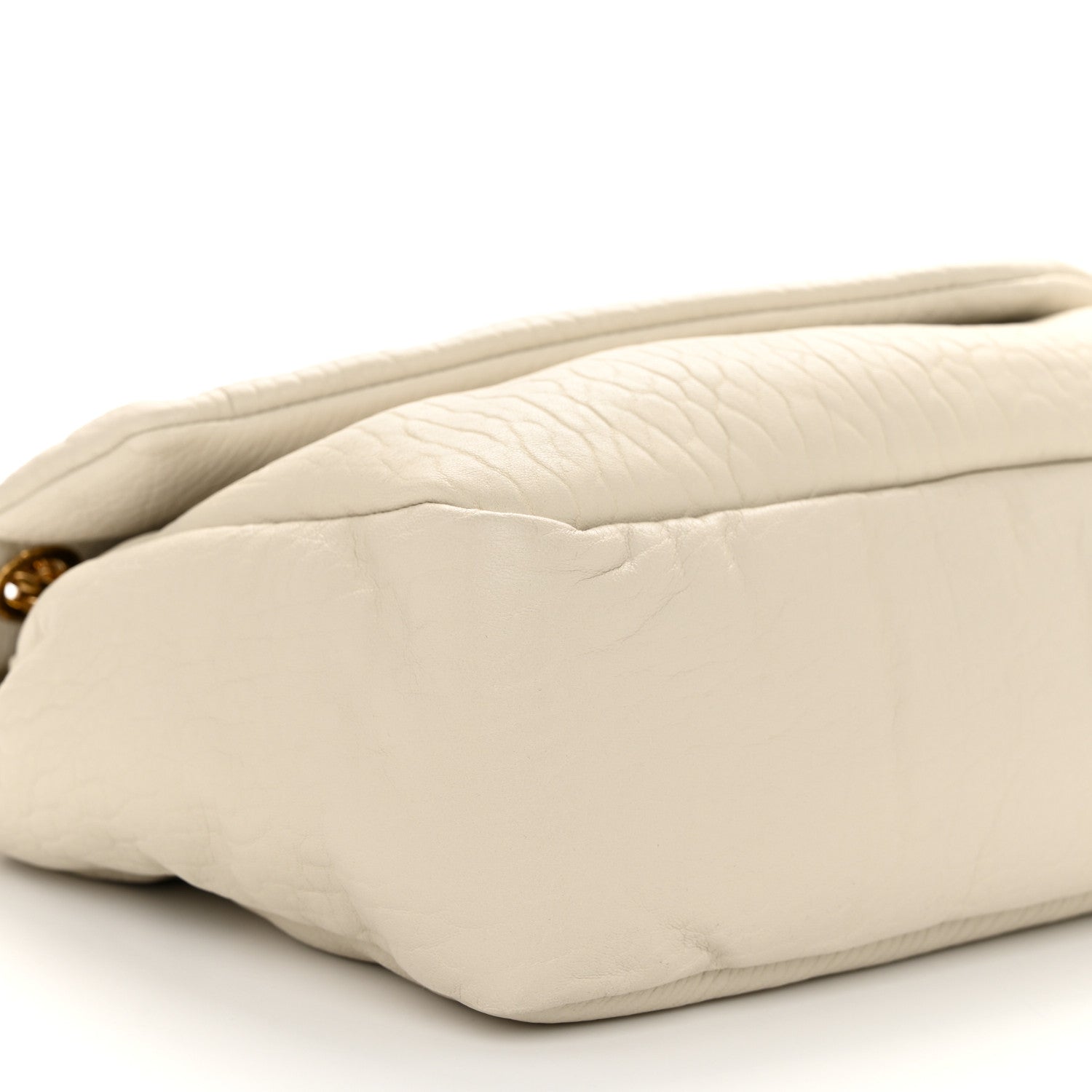 Saint Laurent Grained Lambskin Large Calypso Blanc Vintage 9 of 10