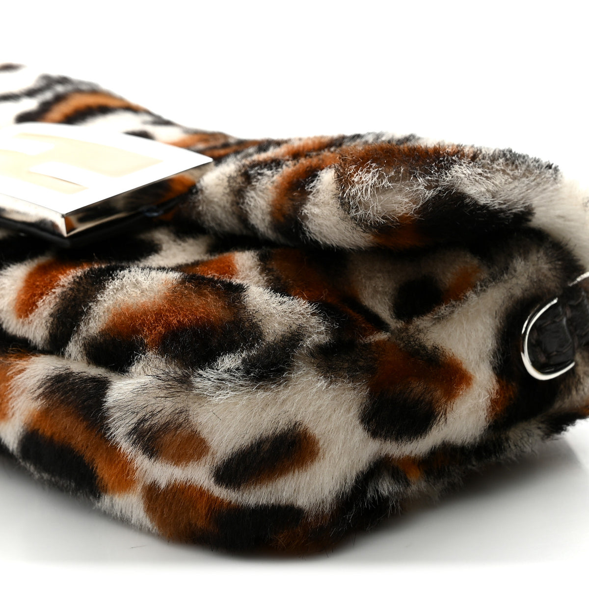 Fendi Calf Hair Leopard Print Phone Baguette Moro 10 of 10