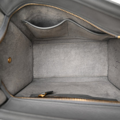 Celine Baby Drummed Calfskin Micro Luggage Kohl 5 of 17