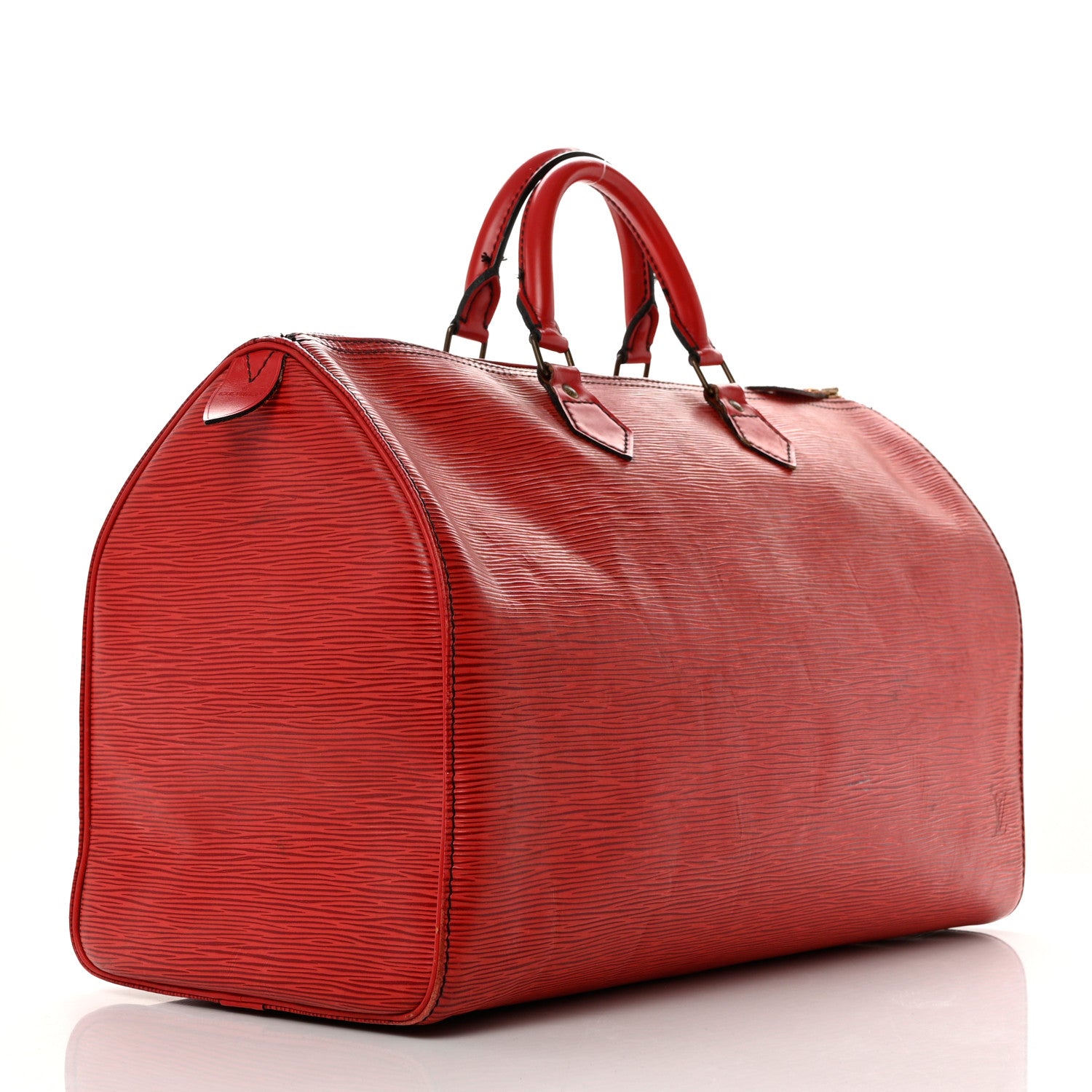 Louis Vuitton Epi Speedy 40 Castillan Red 2 of 13
