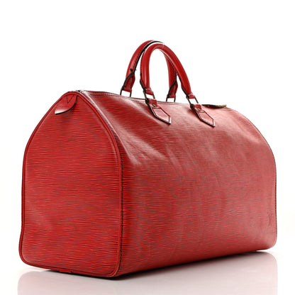 Louis Vuitton Epi Speedy 40 Castillan Red 2 of 13
