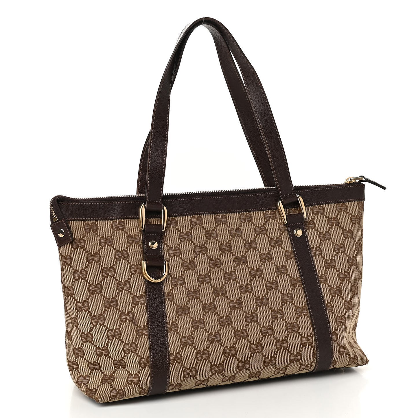 Monogram Medium Abbey Tote Dark Brown