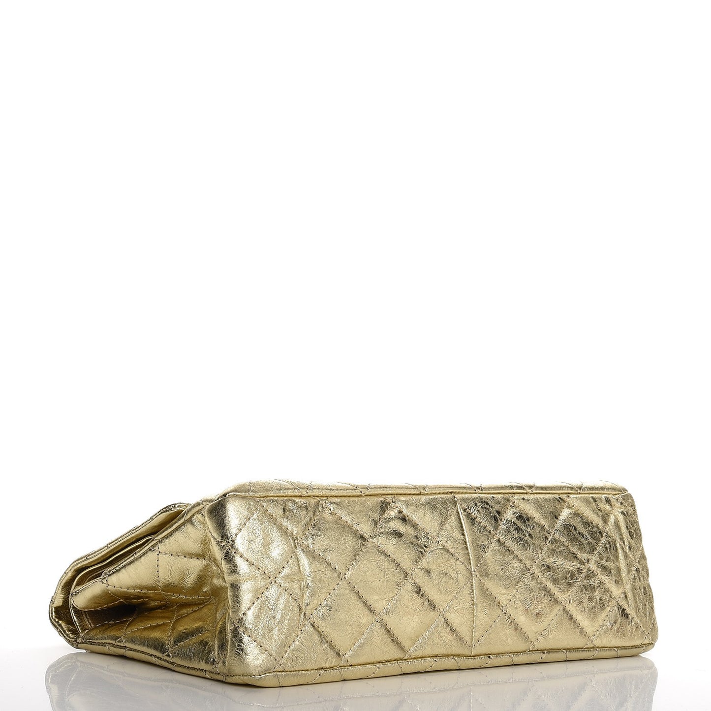 Metallic Aged Calfskin Quilted 2.55 Reissue 227 Flap Gold