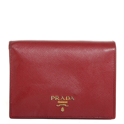 Prada Saffiano Metal Wallet Rubino 1 of 9