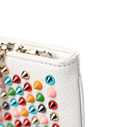 Christian Louboutin Calfskin Empire Spikes Loubiposh Clutch White Multi 10 of 14