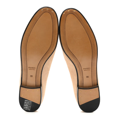 Gucci Suede Horsebit Womens Jordaan Loafers 39 Pink Sand 6 of 10