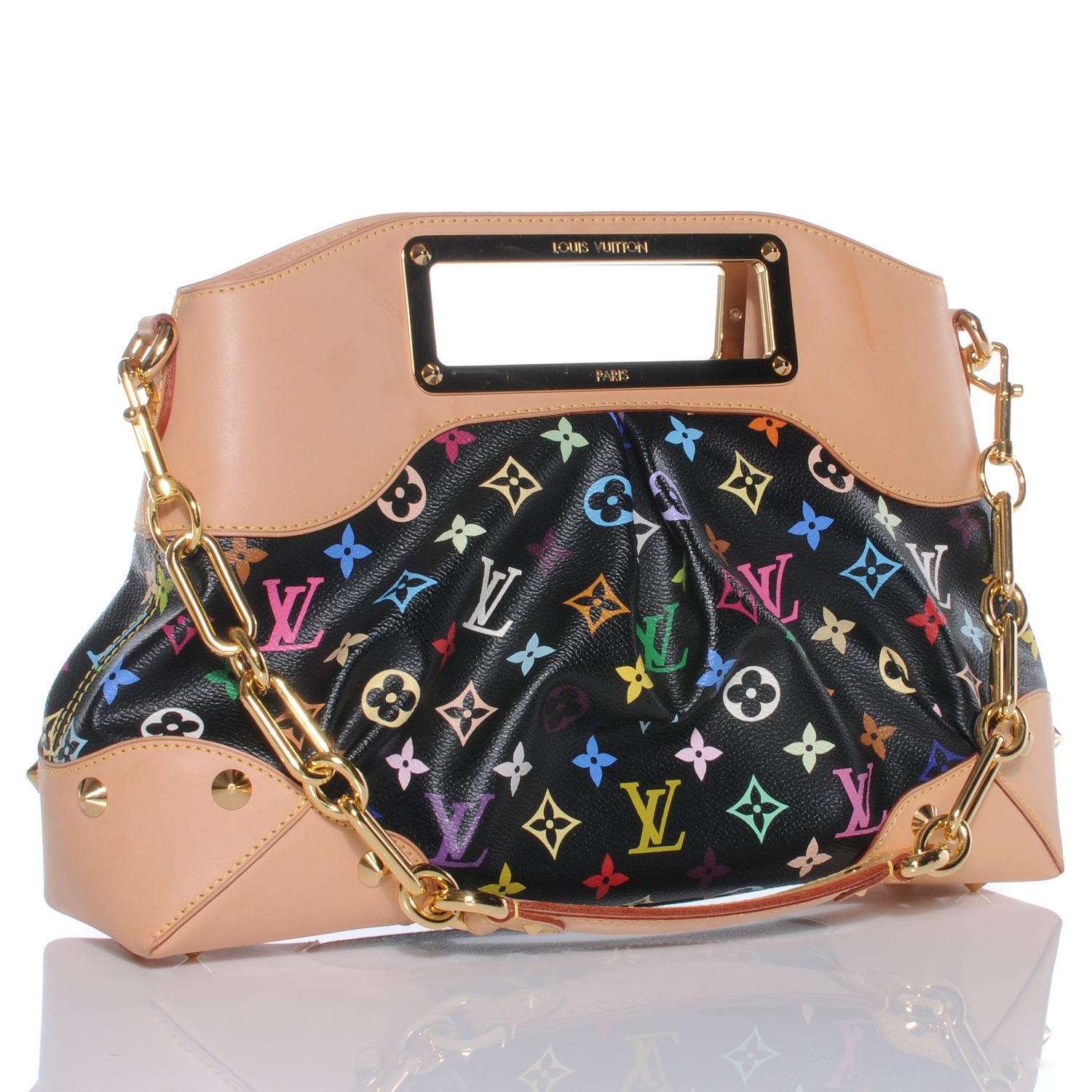 Louis Vuitton Monogram Multicolor Judy MM Black 3 of 7