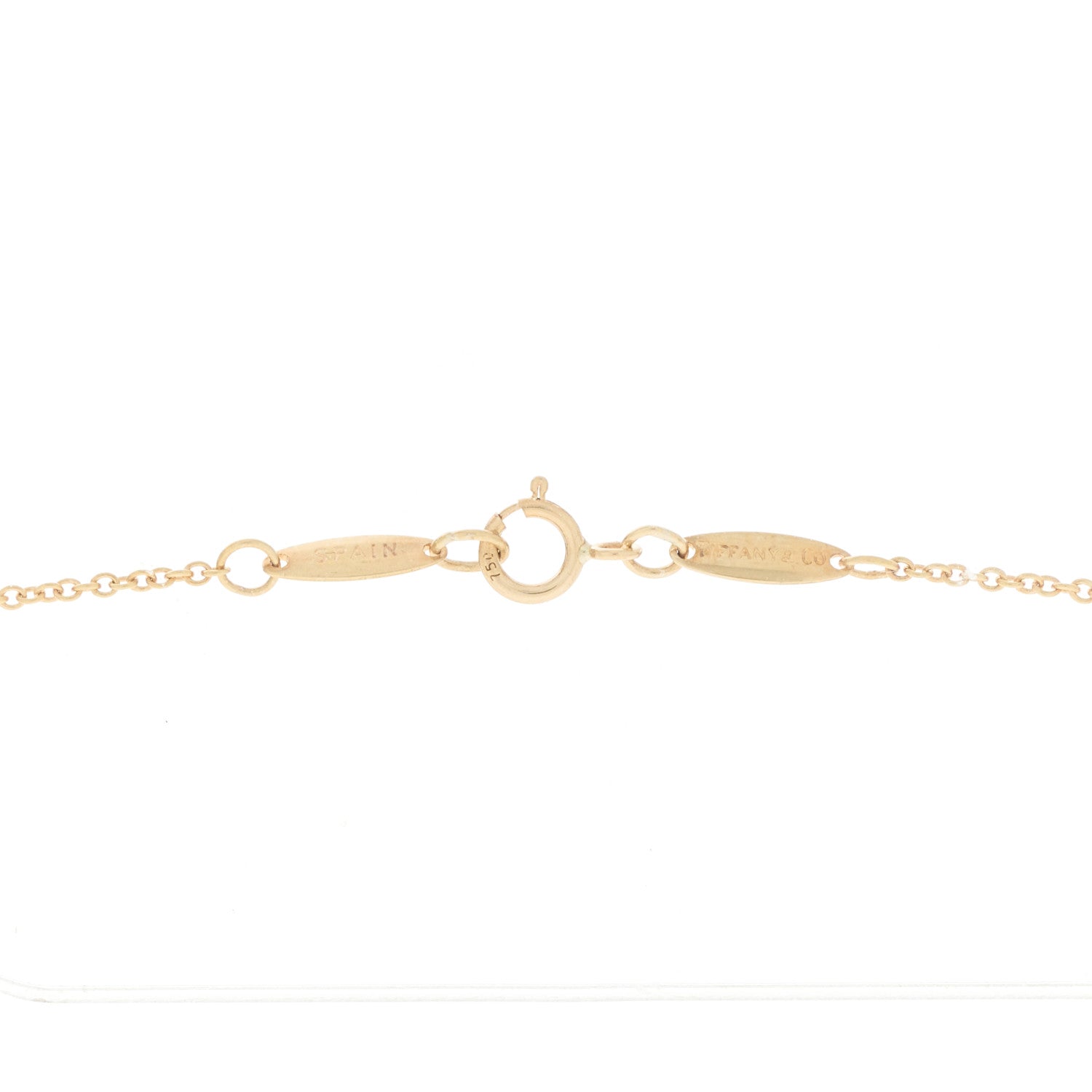 Tiffany 18K Yellow Gold 18mm Elsa Peretti Bean Pendant Necklace 6 of 8