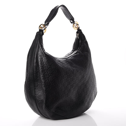 Gucci Guccissima Large GG Twins Hobo Black 3 of 9