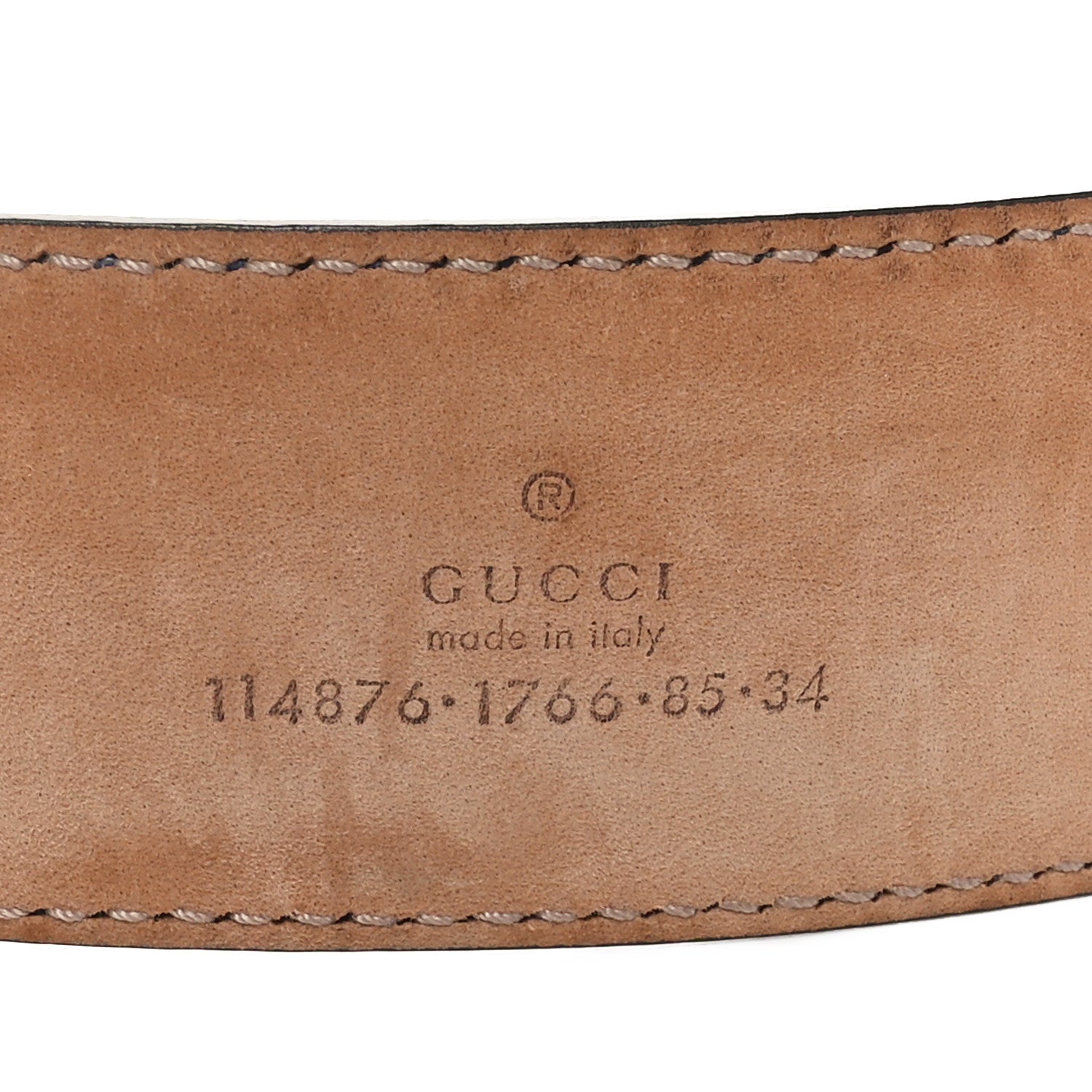 Gucci Guccissima Interlocking G Belt 85 34 Sky Blue 5 of 6