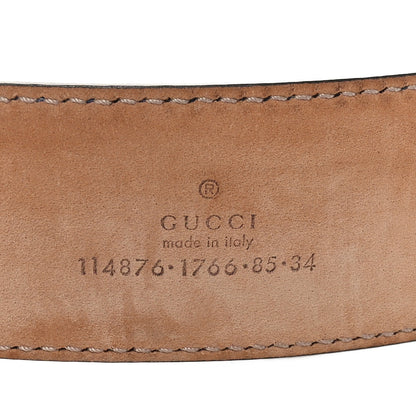 Gucci Guccissima Interlocking G Belt 85 34 Sky Blue 5 of 6