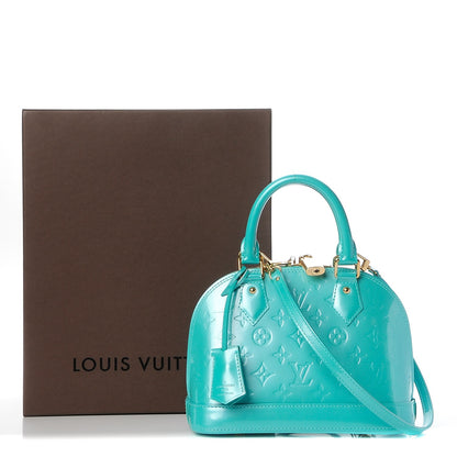 Louis Vuitton Vernis Alma BB Blue Lagon 8 of 8