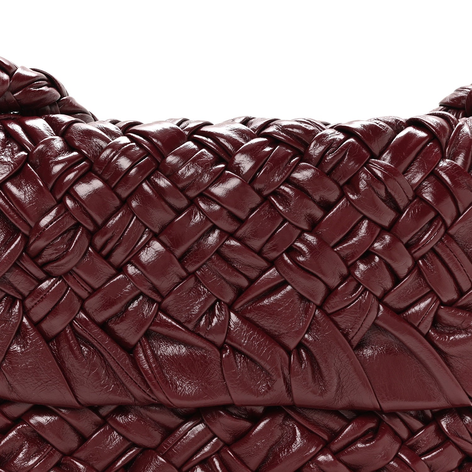 Bottega Veneta Calfskin Foulard Intreccio Kalimero Citta Shoulder Bag Barolo Barolo 9 of 11
