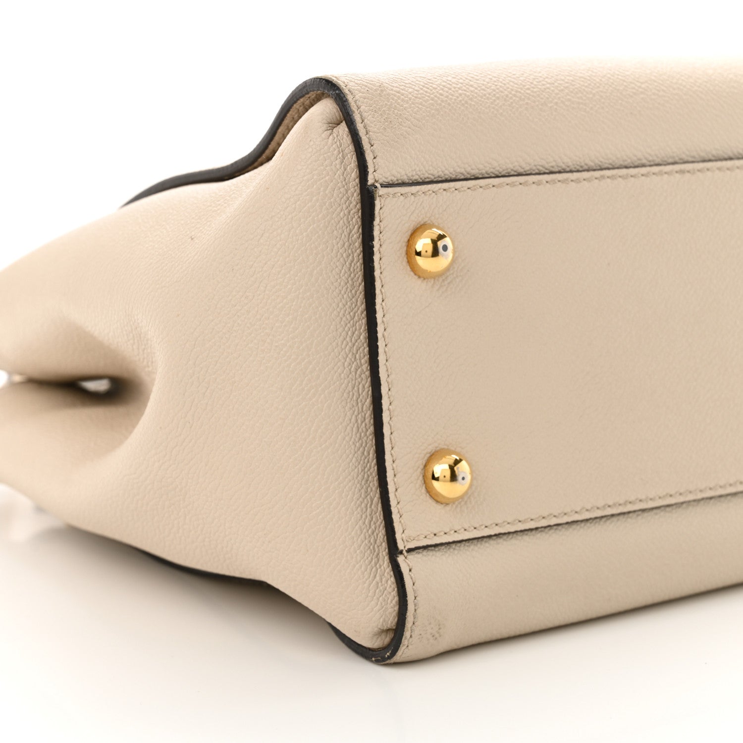 Burberry Soft Grain Calfskin Medium Buckle Tote Limestone 9 of 19