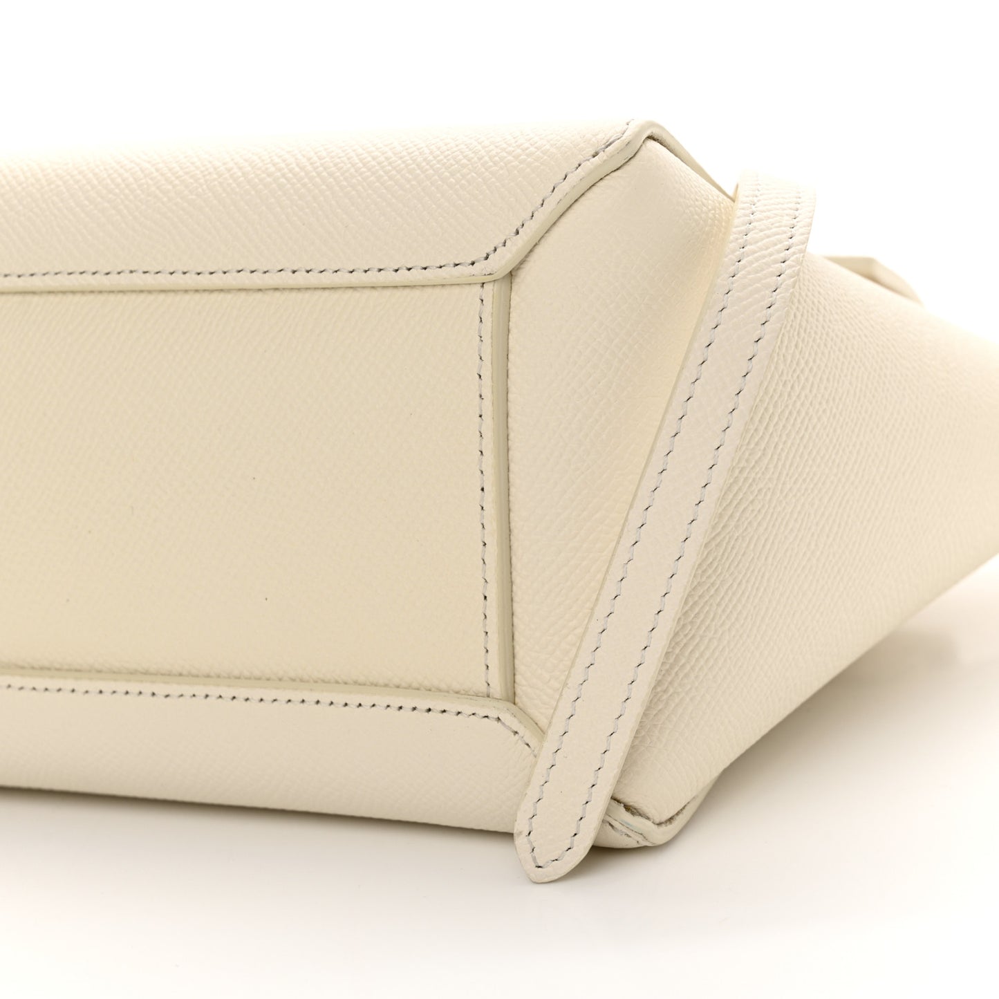 Grained Calfskin Nano Belt Bag Chalk