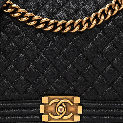 Chanel Caviar Quilted New Medium Boy Flap Black 8 of 14
