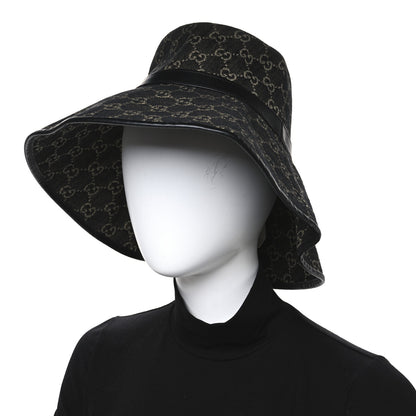Gucci Monogram Wide Brim Hat S Black 2 of 8