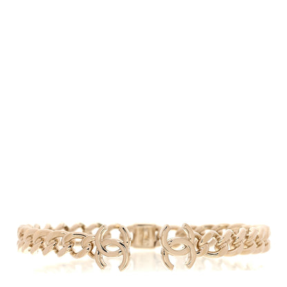 Chanel Metal CC Chain Link Choker Necklace M Gold 1 of 4