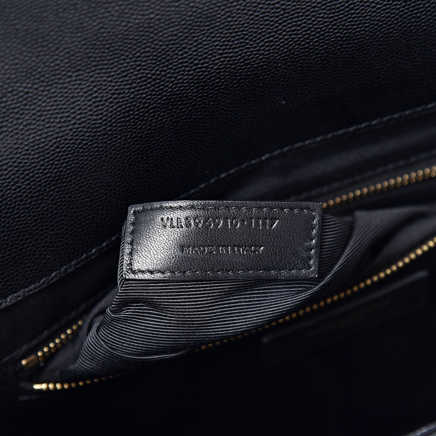 Saint Laurent Grain De Poudre Matelasse Chevron Large Monogram Satchel Black 6 of 10