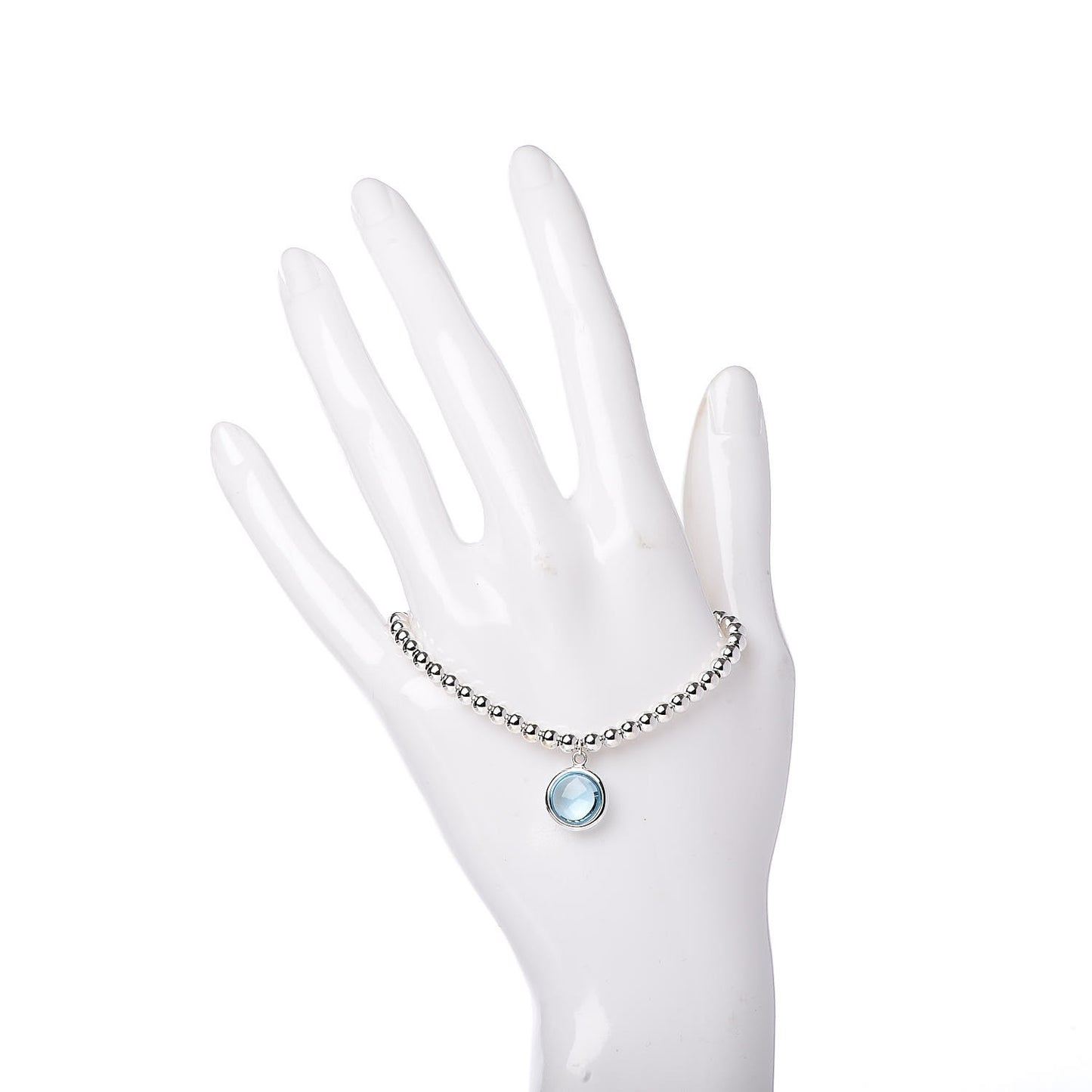 Sterling Silver Blue Topaz Paloma's Sugar Stacks Beaded Bracelet