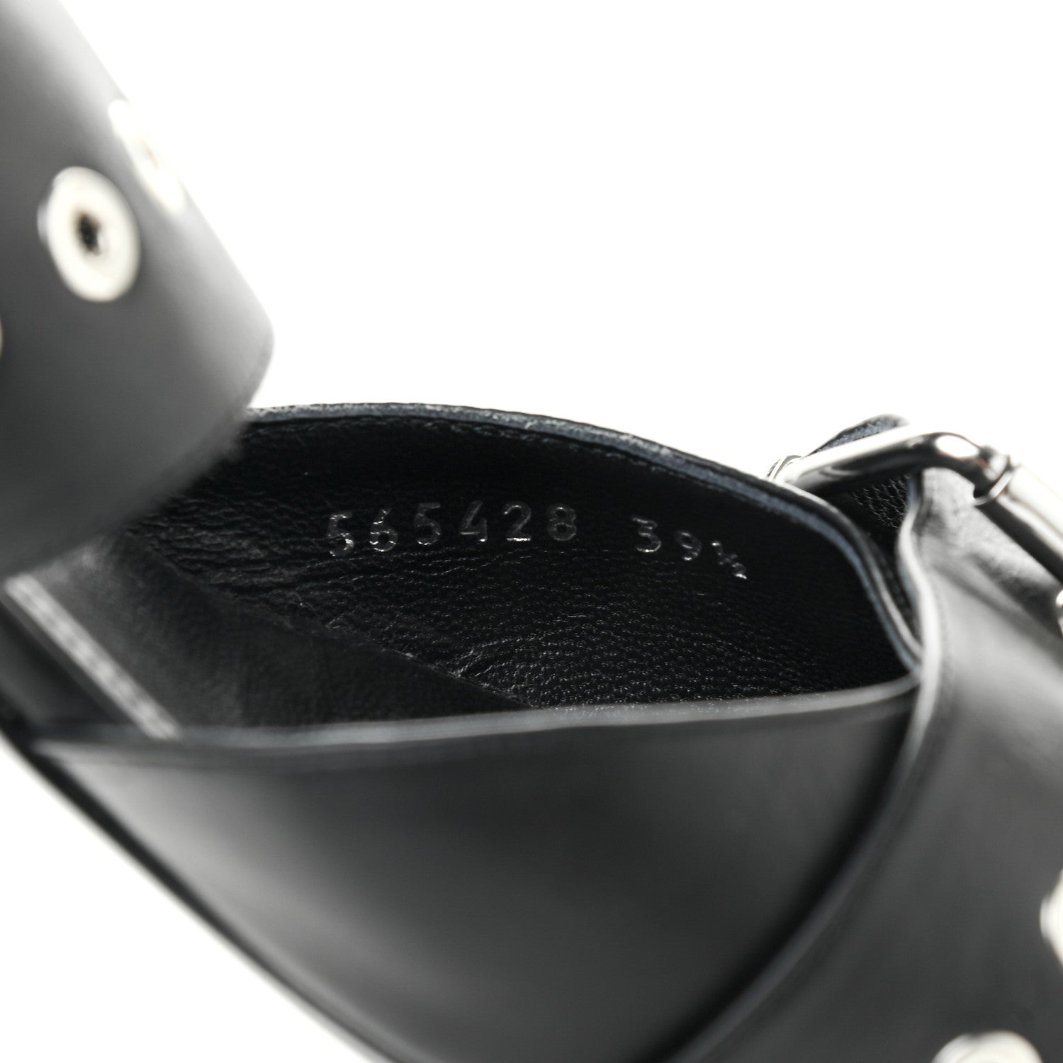 Balenciaga Shiny Calfskin Belt 40mm Mules 39.5 Black 8 of 8