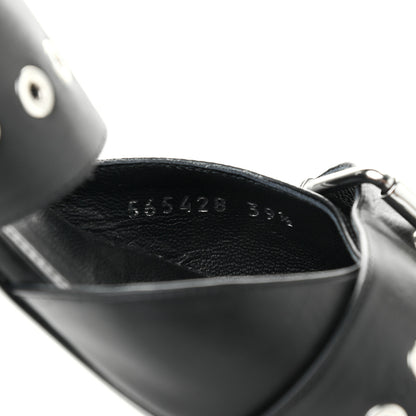 Balenciaga Shiny Calfskin Belt 40mm Mules 39.5 Black 8 of 8