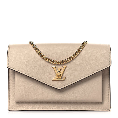 Louis Vuitton Soft Calfskin My Lockme Chain Pochette Greige 1 of 8