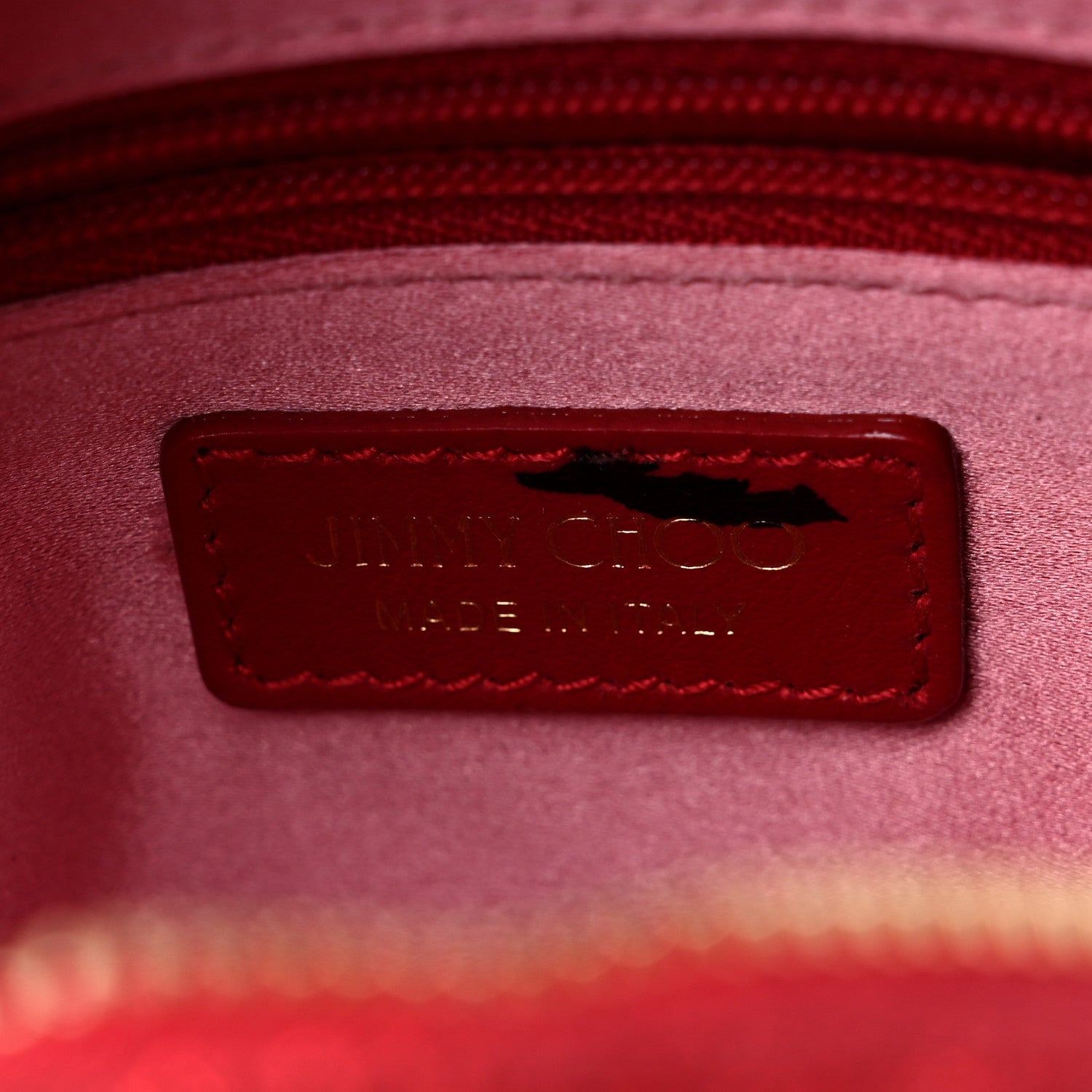 Jimmy Choo Glitter Round Crossbody Red 6 of 8