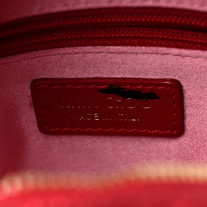 Jimmy Choo Glitter Round Crossbody Red 6 of 8