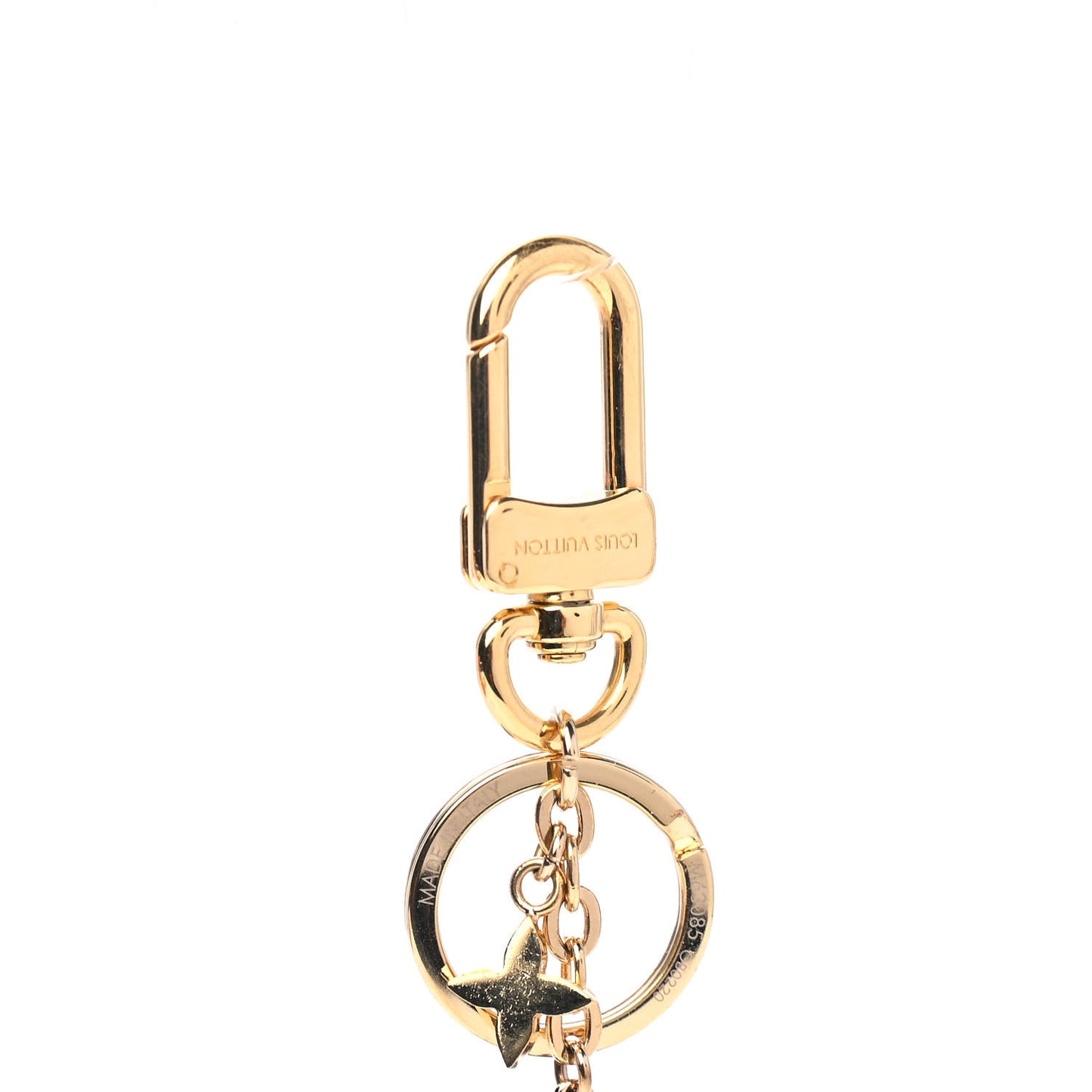 Monogram Blooming Flowers BB Bag Charm Key Holder Pink
