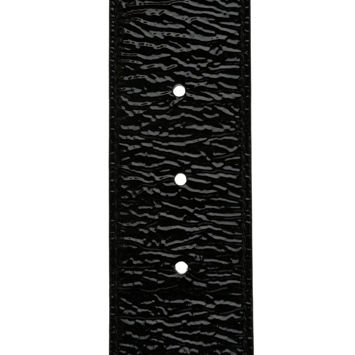 Patent Rubber Game Patch Logo Belt Bag 95 38 Black