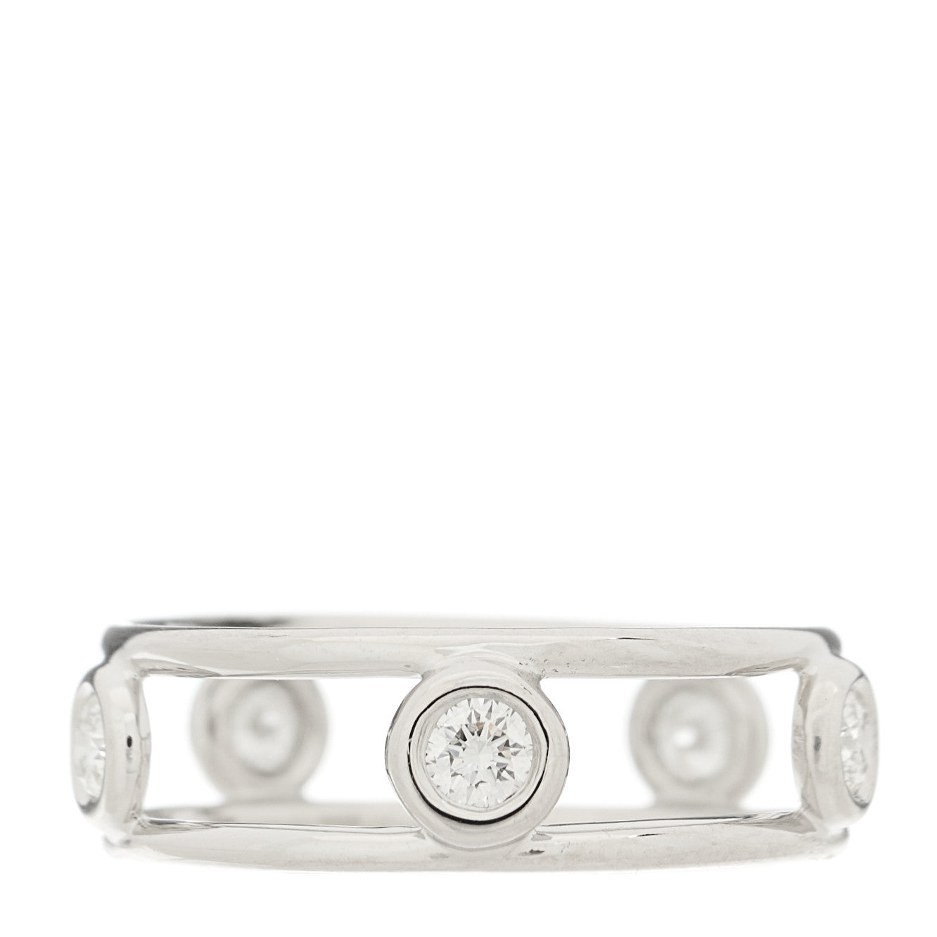 Platinum Diamond Elsa Peretti Diamonds by the Yard Ring 48 4.5
