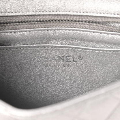 Chanel Metallic Lambskin Quilted Mini Square Flap Silver 6 of 10