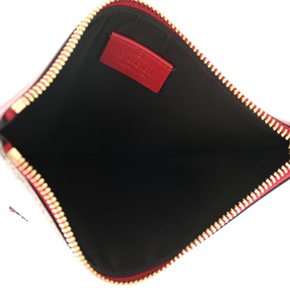 Gucci GG Supreme Monogram Merveilles Lips Zip Pouch Hibiscus Red 5 of 10