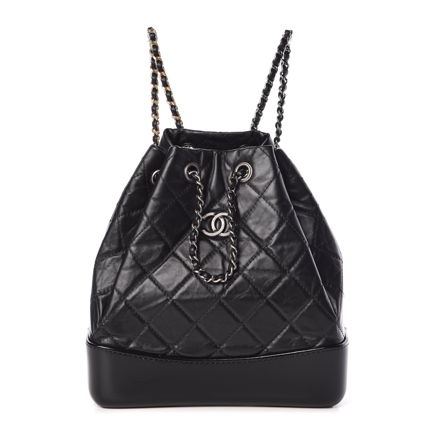 Chanel Aged Calfskin Quilted Small Gabrielle Backpack Black 1 of 10