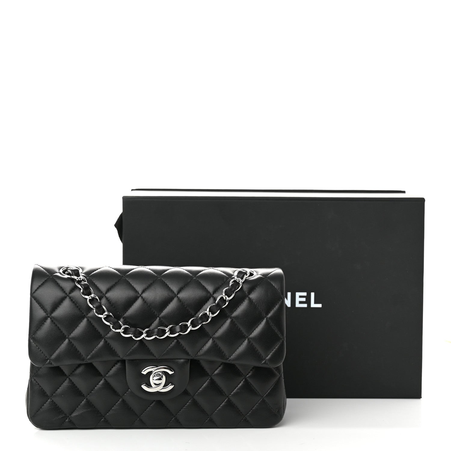 Chanel Lambskin Quilted Small Double Flap Black 11 of 11