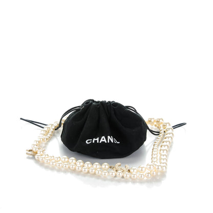Chanel Baguette Crystal Pearl CC Long Necklace Gold 5 of 5