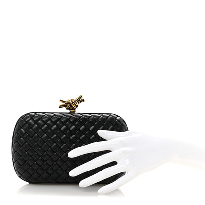 Bottega Veneta Nappa Intrecciato Knot Clutch Black 2 of 6