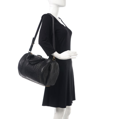 Alexander Wang Pebbled Lambskin Rocco Black Antique Brass Hardware 2 of 11