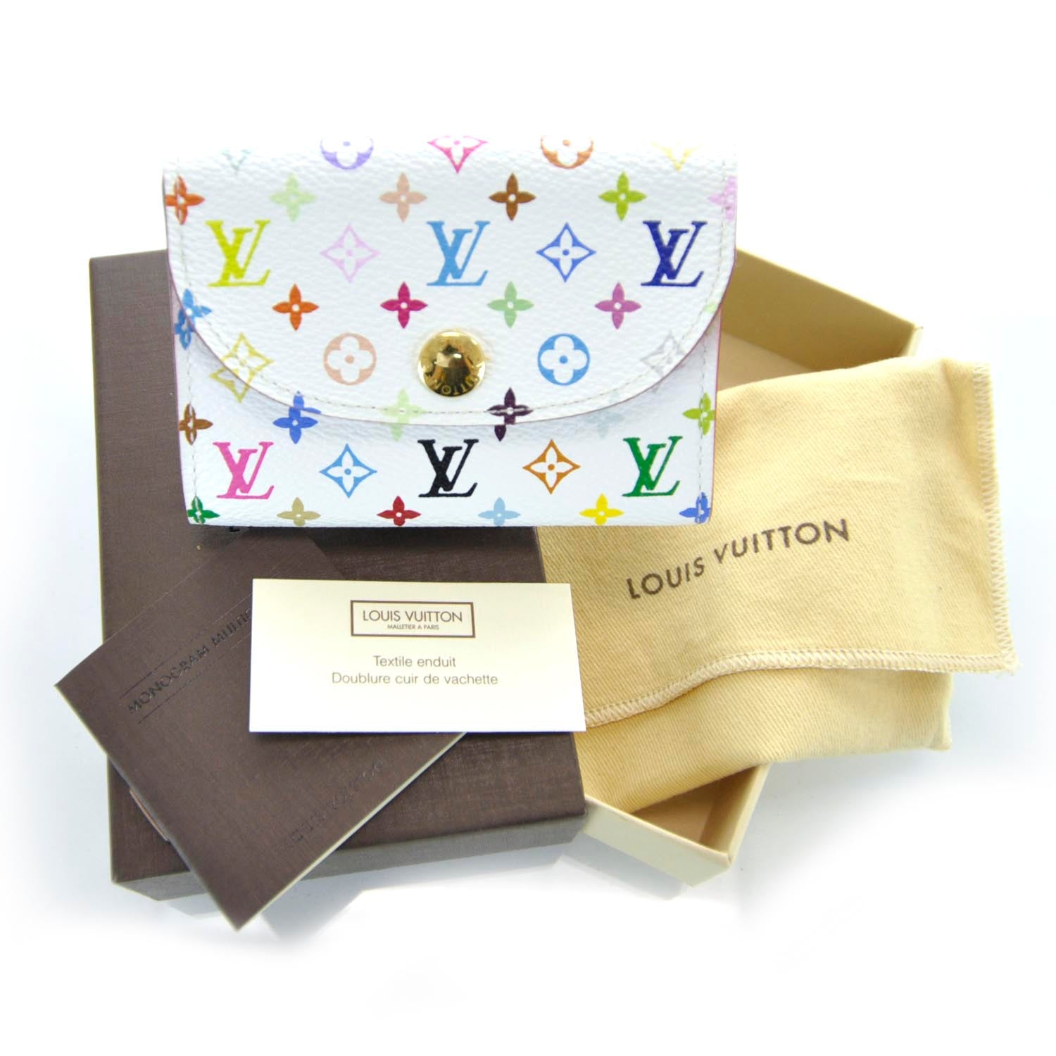 Louis Vuitton Monogram Multicolor Business Card Holder White 6 of 8