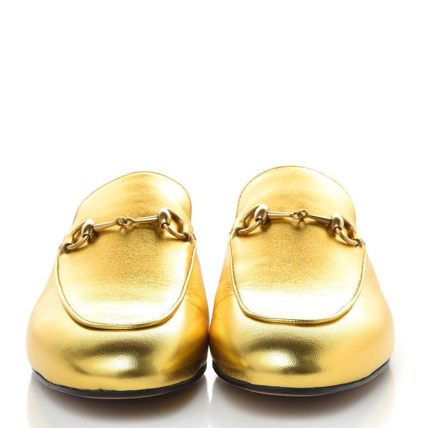 Metallic Nappa Womens Princetown Slippers 37.5 Gold