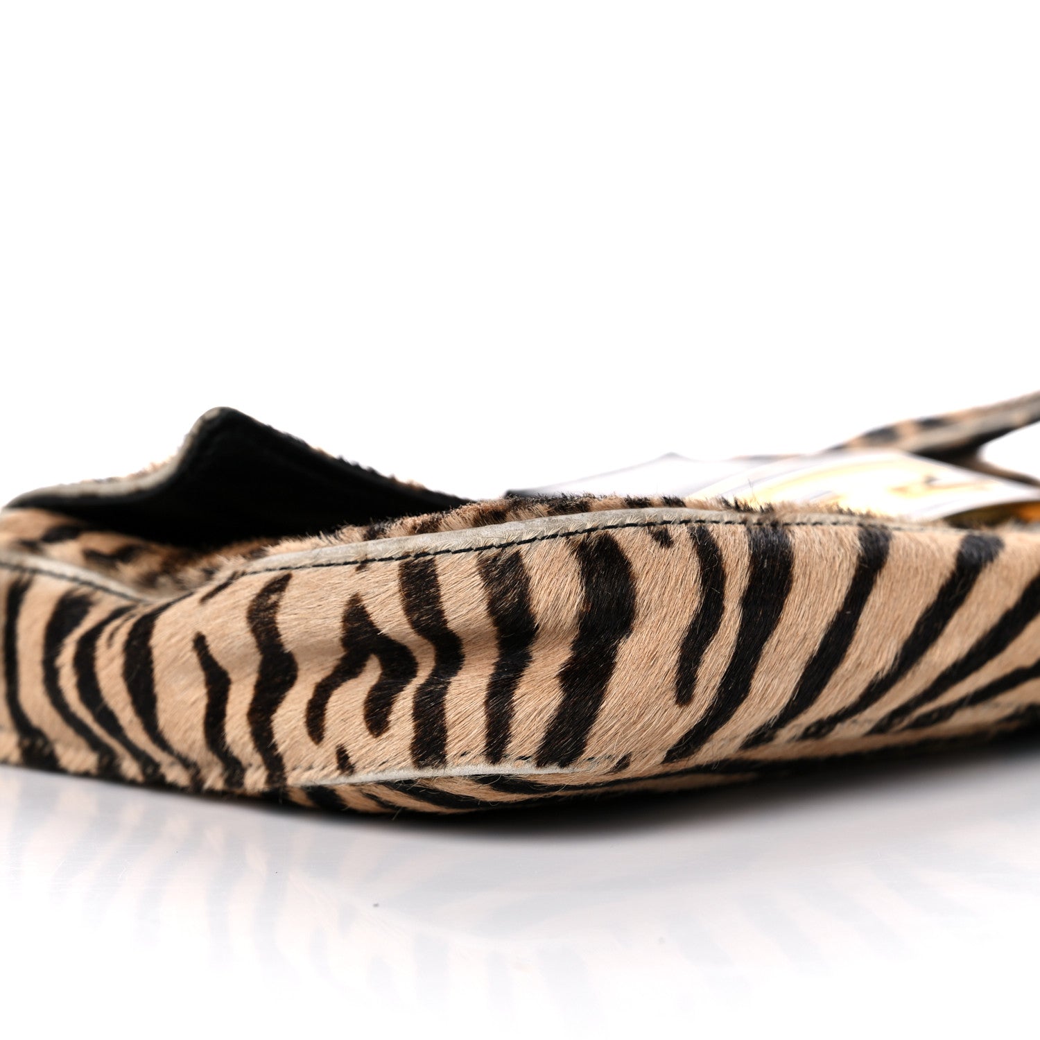 Fendi Calf Hair Zebra Print Baguette Brown 7 of 13