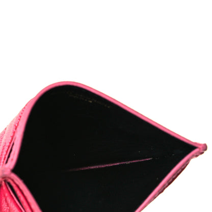 Saint Laurent Grain De Poudre Matelasse Chevron Monogram Credit Card Case Bubblegum 6 of 6