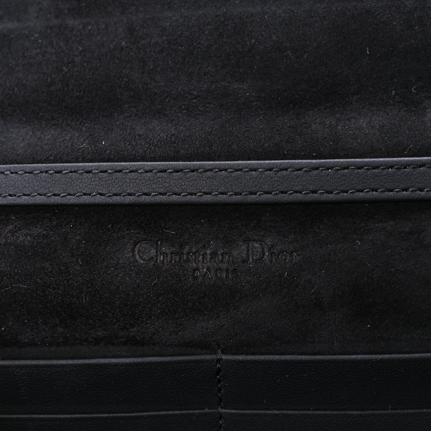 Christian Dior Ultra Matte Calfskin Diorama Wallet on Chain Pouch Black 6 of 12