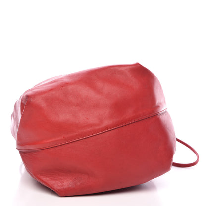 Saint Laurent Lambskin Teddy Drawstring Bag Eros Red 5 of 14