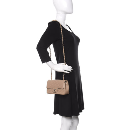 Chanel Lambskin Quilted Mini Rectangular Flap Dark Beige 2 of 10
