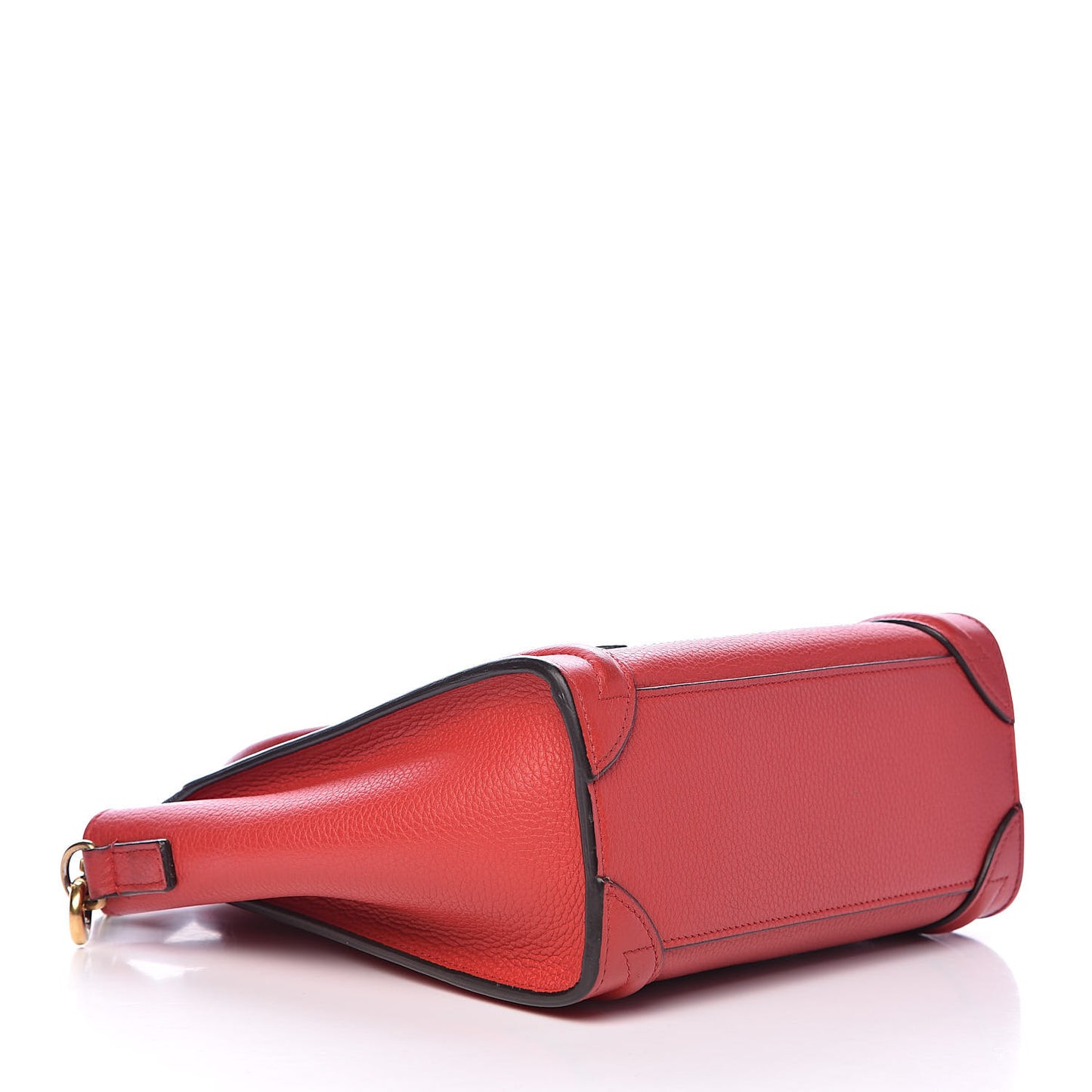 Drummed Calfskin Nano Luggage Coquelicot